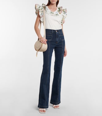 Ruffle-trimmed cotton top | See By Chloé