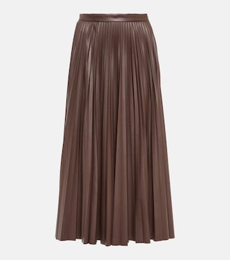 Gonna lunga Sif in similpelle a pieghe | Altuzarra