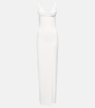 Bridal cutout crêpe gown | Nensi Dojaka