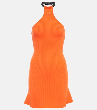 Ribbed-knit halterneck minidress | Courrèges