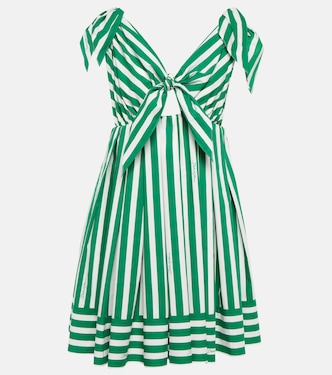 Portofino vestido corto de popelín a rayas | Dolce&Gabbana
