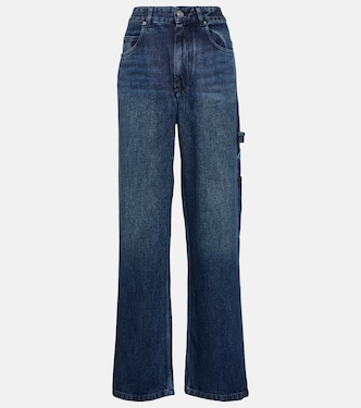 Pantalones cargo Bymara en denim de tiro alto | Marant Etoile