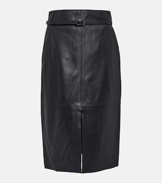 Falda midi de piel | Yves Salomon