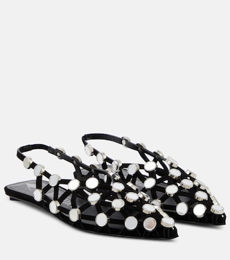 Ballerine slingback Grid con cristalli | The Attico