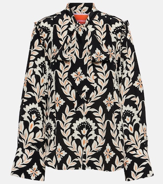 Blouse Ascot imprimée en crêpe de soie | La DoubleJ