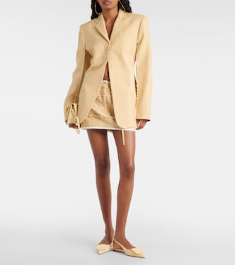 Les Slingbacks Duelo Plates leather slingback flats | Jacquemus