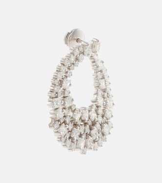 Boucles d'oreilles en or blanc 18 ct et diamants | Suzanne Kalan