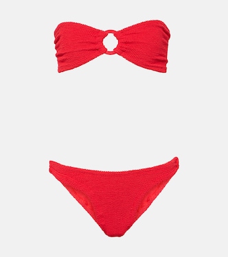 Gloria ring-detail strapless bikini | Hunza G