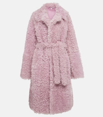 Abrigo envolvente oversized de borrego | Bottega Veneta