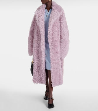 Abrigo envolvente oversized de borrego | Bottega Veneta