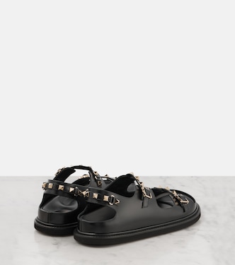 Rockstud leather flat sandals | Valentino Garavani