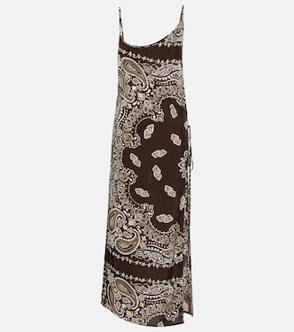 Bandana printed muslin midi dress  | The Attico