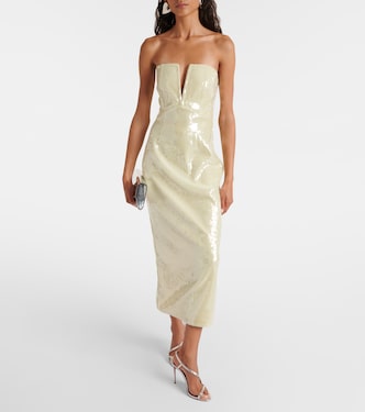 Sequined strapless corset dress | Roland Mouret