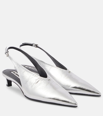 Pumps slingback in pelle metallizzata | Jil Sander