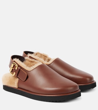 Mules Nil in pelle con shearling | Chloé