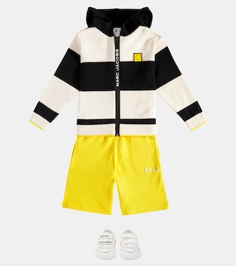 Shorts in jersey di cotone con logo | Marc Jacobs Kids