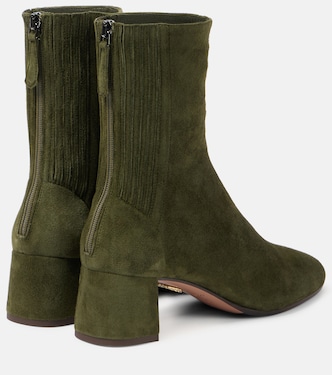 Saint Honore 50 suede ankle boots | Aquazzura