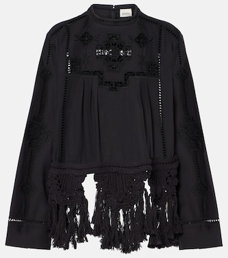 Blusa Severine in macramé di cotone | Isabel Marant