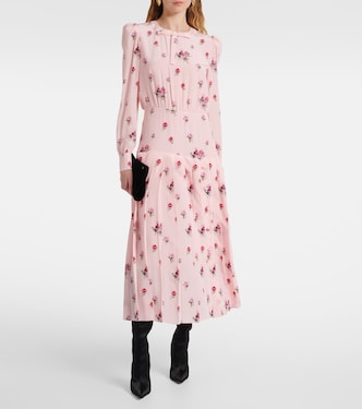 Abito midi in seta con stampa | Alessandra Rich