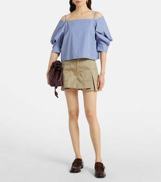 Top in popeline di cotone a righe | Sacai
