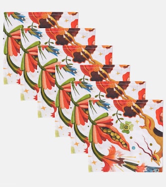 Large set of 6 floral napkins | La DoubleJ