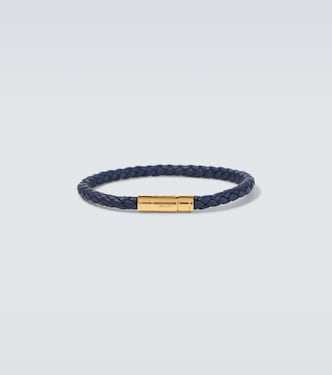 Logo braided leather bracelet | Tom Ford