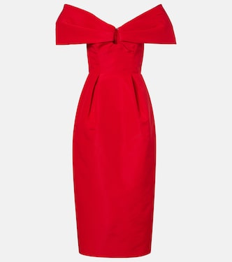 Off-Shoulder-Maxikleid aus Seide | Carolina Herrera