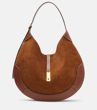 Polo ID Large suede shoulder bag | Polo Ralph Lauren