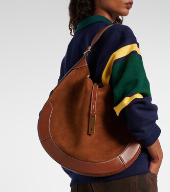 Polo ID Large suede shoulder bag | Polo Ralph Lauren