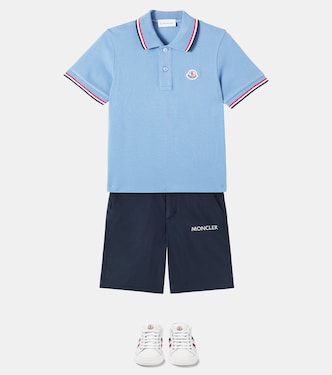 Logo cotton polo shirt | Moncler Enfant