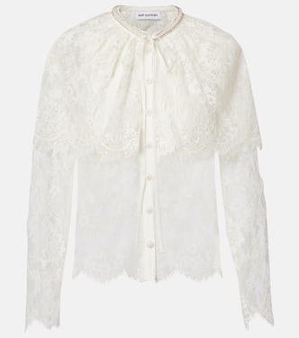 Caped lace cardigan | Self-Portrait