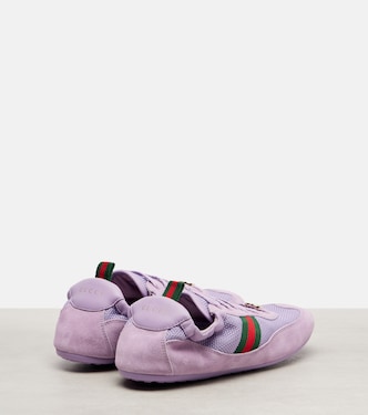 Gucci Shift suede-trimmed sneakers | Gucci