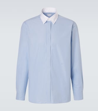 Pinstripe cotton poplin shirt | Bottega Veneta