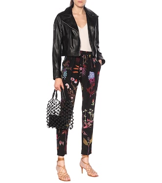 Pantaloni a stampa floreale in seta | Stella McCartney