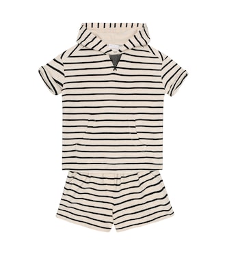Sudadera con capucha a rayas | Brunello Cucinelli Kids