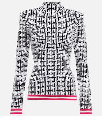 Monogram wool-blend sweater | Balmain