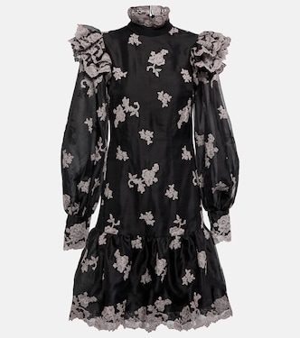 Nella floral embroidered silk minidress | Erdem