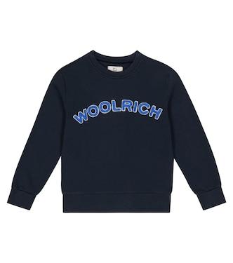 Logo cotton sweatshirt | Woolrich Kids