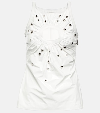 Embellished cutout tank top | Jacques Wei