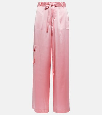 Pantalon cargo Cedric en soie | LoveShackFancy
