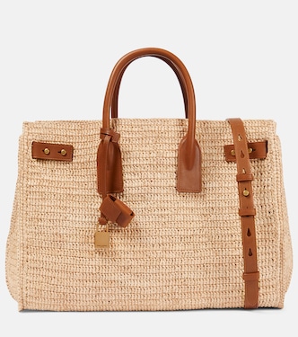 Tote Sac De Jour Supple Medium de rafia | Saint Laurent