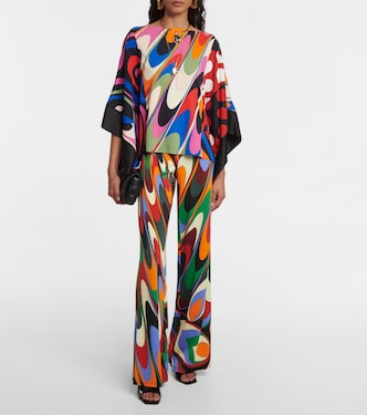 Patchwork draped blouse  | Pucci
