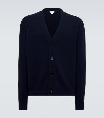 Intrecciato leather and cashmere cardigan | Bottega Veneta