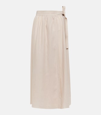 Falda midi de lino | Loro Piana