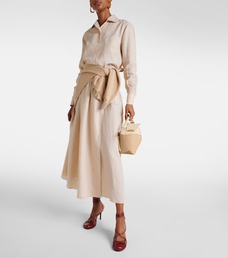 Falda midi de lino | Loro Piana