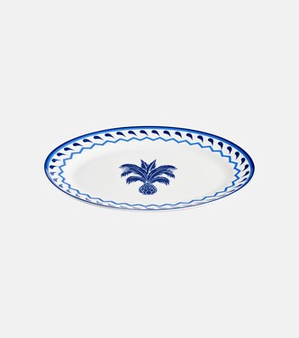 Jaipur porcelain oval platter | Aquazzura Casa