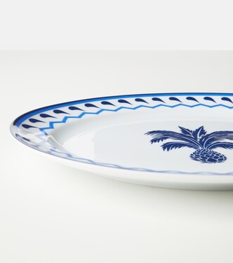 Jaipur porcelain oval platter | Aquazzura Casa