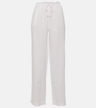 Pantalon ample White Bay en lin | Heidi Klein