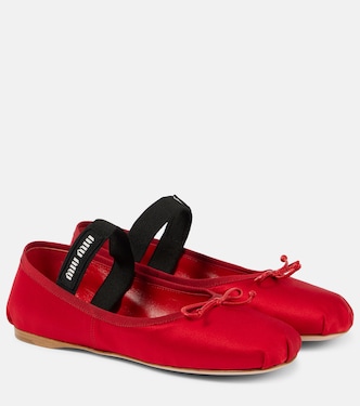 Ballerinas aus Satin | Miu Miu
