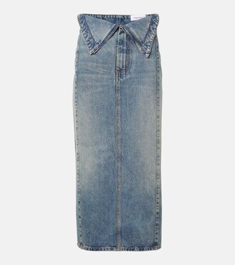 Midirock aus Denim | McQueen